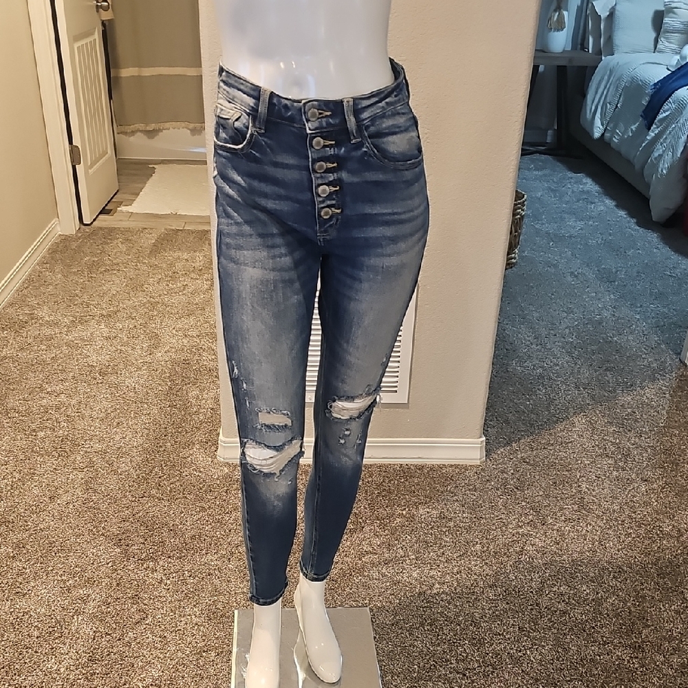 KanCan Blue High Rise Skinny Jeans